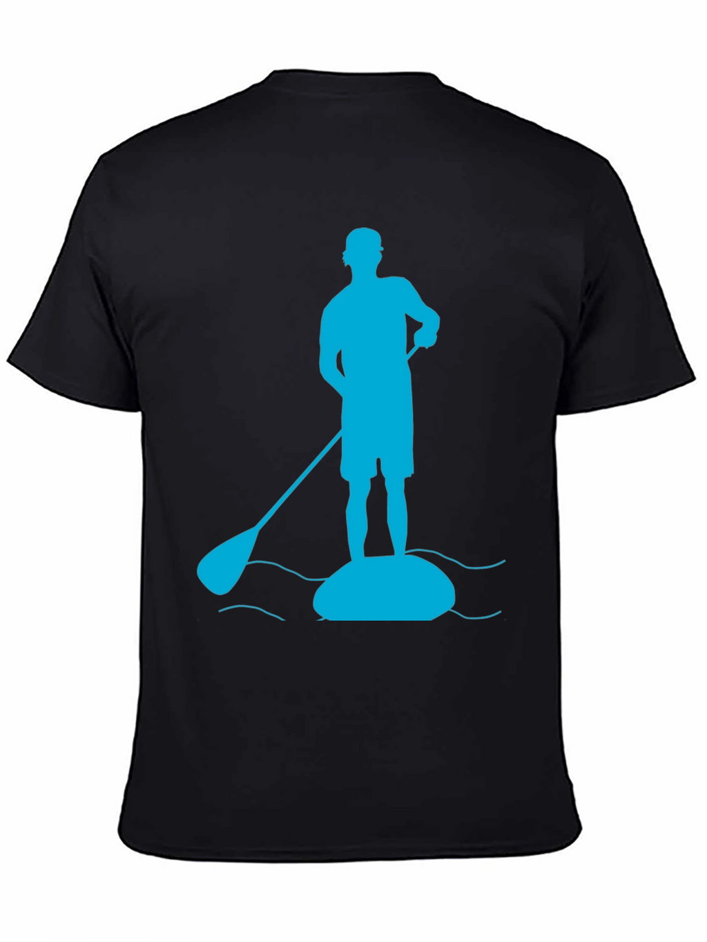 Paddle Boarding T-Shirt - Mens Black Tee