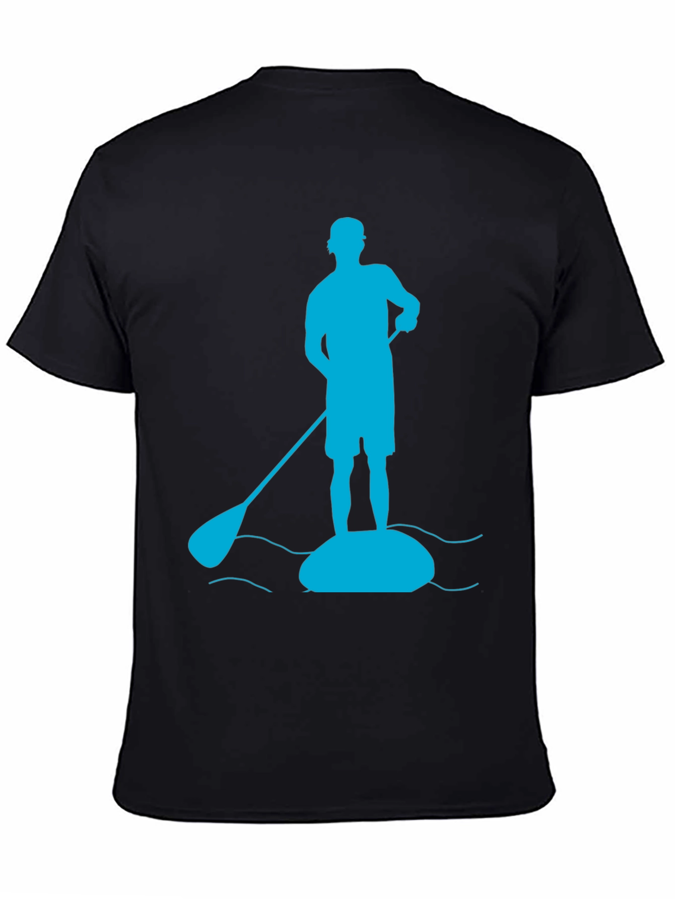 Paddle Boarding T-Shirt - Mens Black Tee