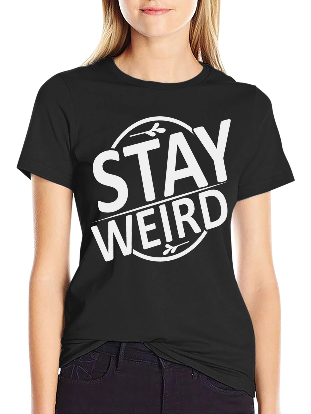 Stay Weird Graphic T-Shirt - Black