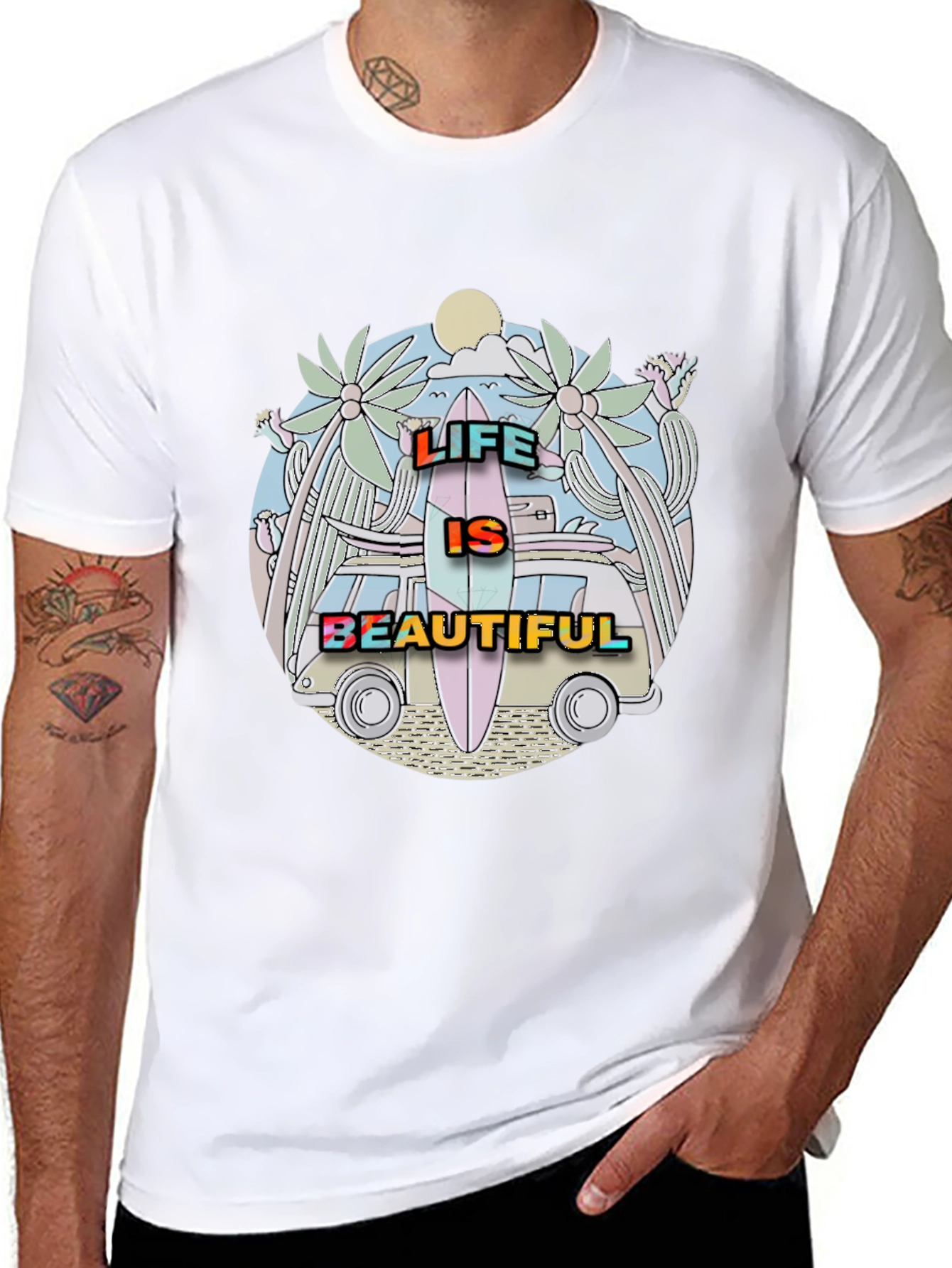Life Is Beautiful T-Shirt - Summer Vibes