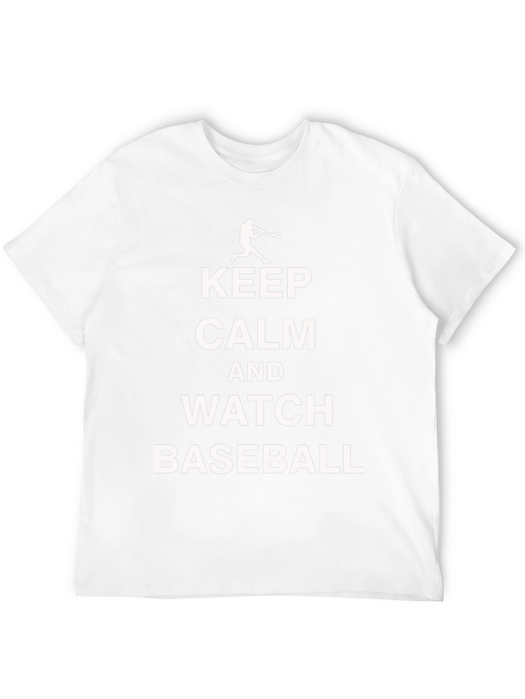 Keep Calm and Watch Baseball Black T-Shirt
