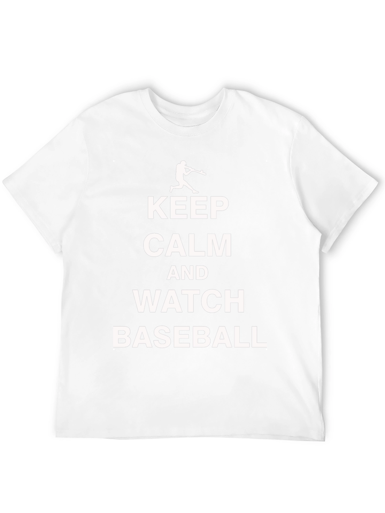 Keep Calm and Watch Baseball Black T-Shirt