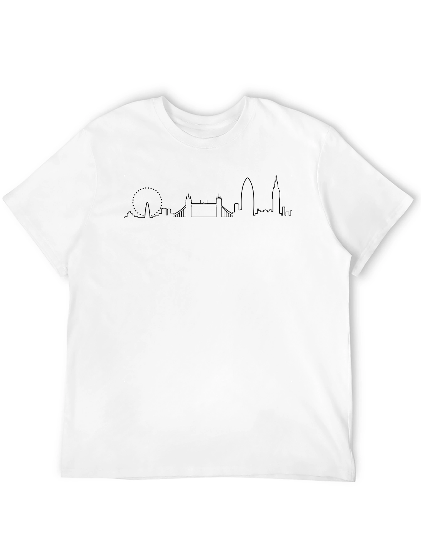 London Skyline Graphic Print T-Shirt - Black