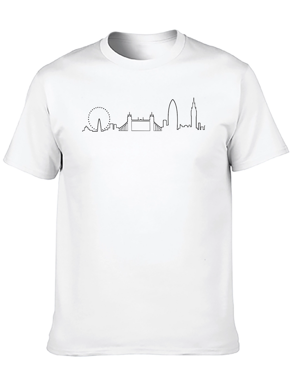 London Skyline Graphic Print T-Shirt - Black