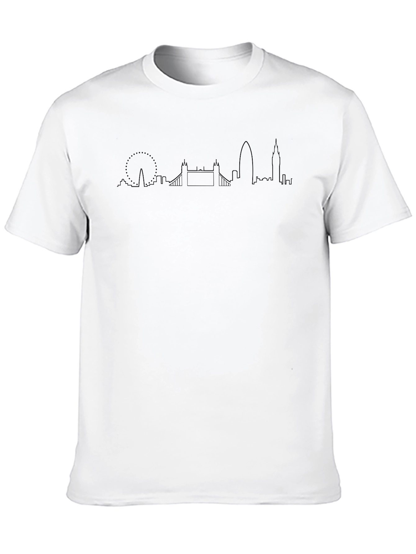 London Skyline Graphic Print T-Shirt - Black