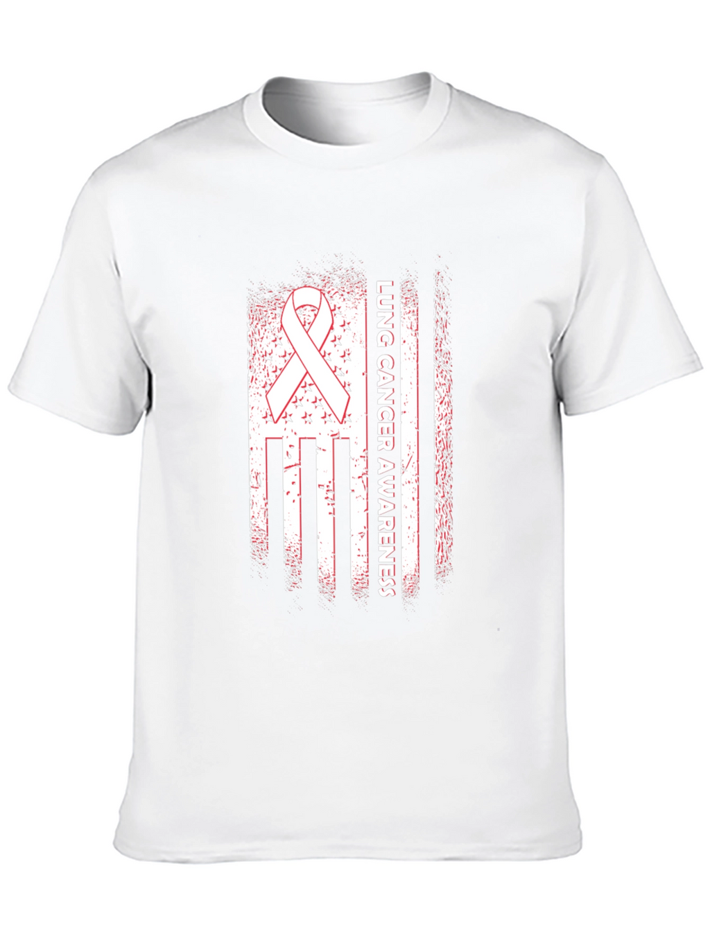 Lung Cancer Awareness Tee - Ribbon Flag Design