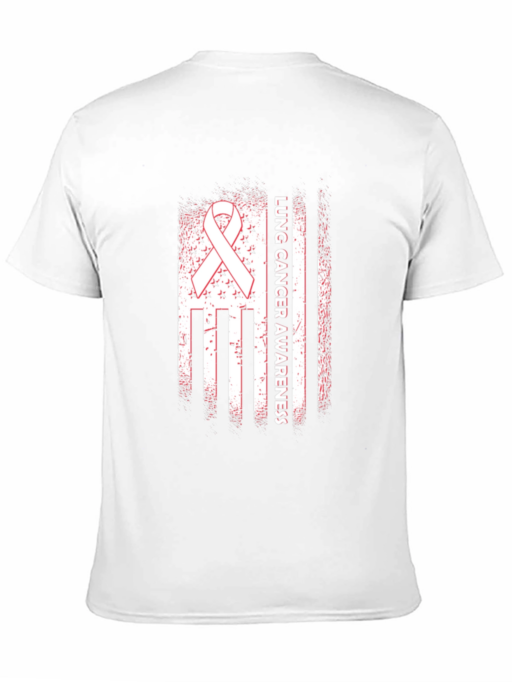Lung Cancer Awareness Tee - Ribbon Flag Design