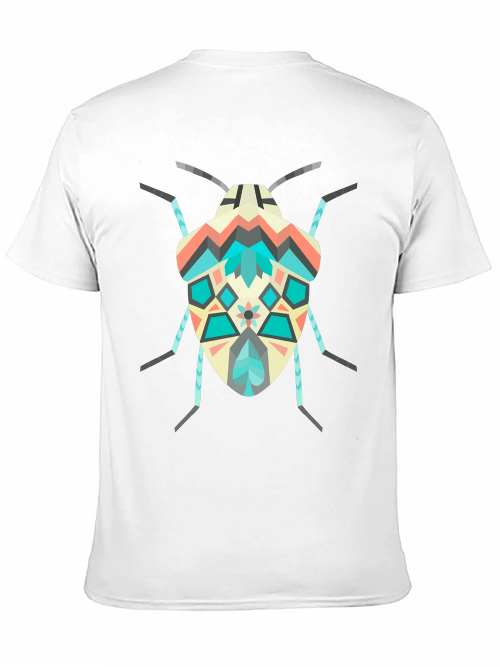 Geometric Bug Graphic Tee - Modern Insect Shirt