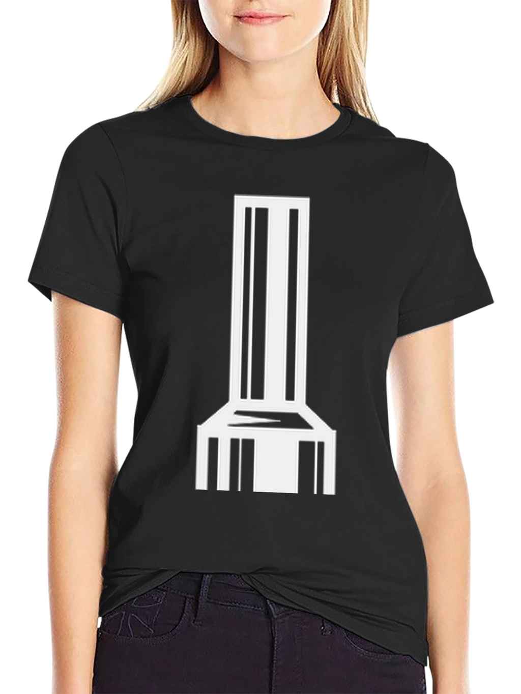 Abstract Modern Chair Graphic Tee - Black