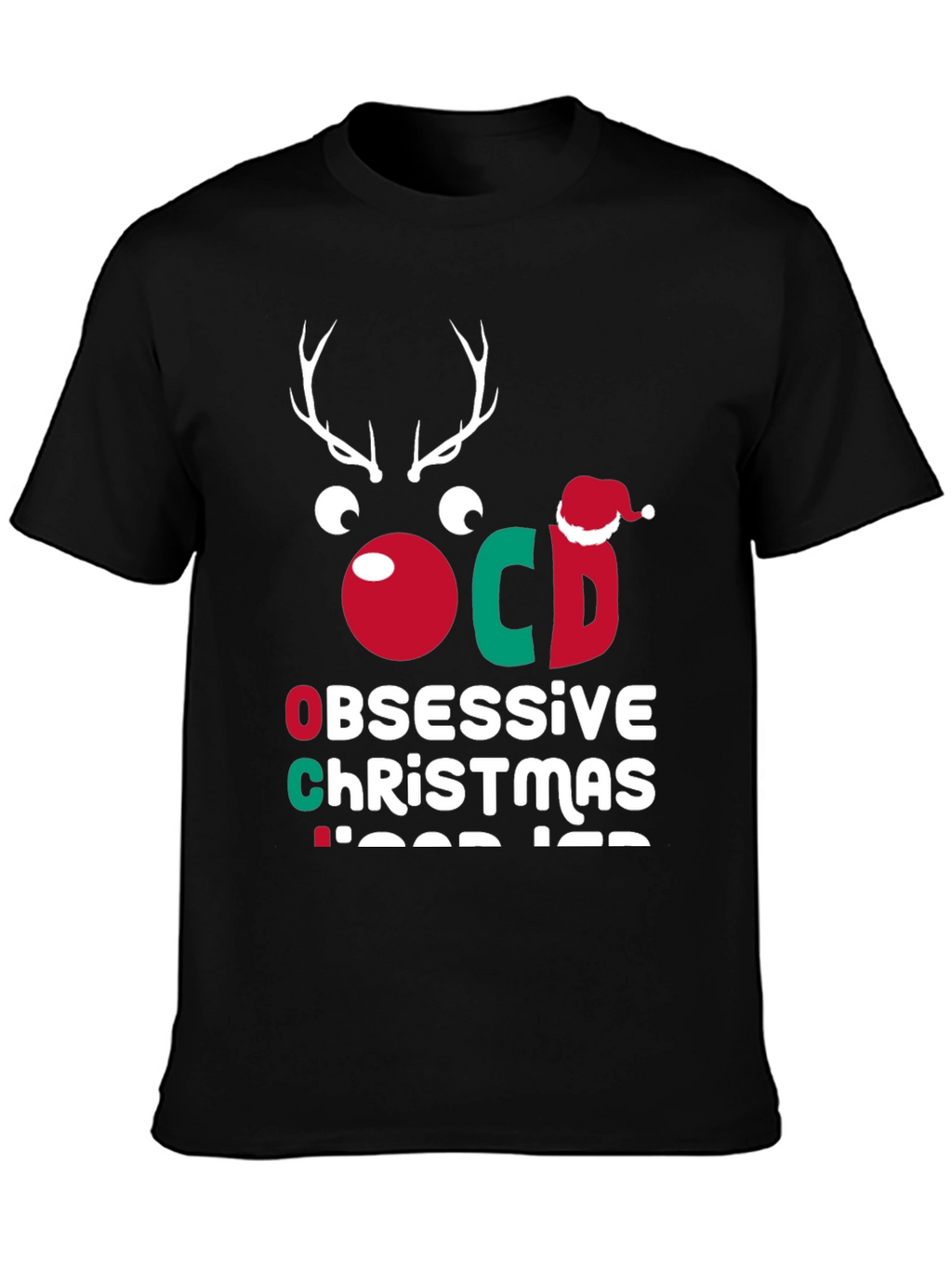 OCD Obsessive Christmas Disorder Funny Tee