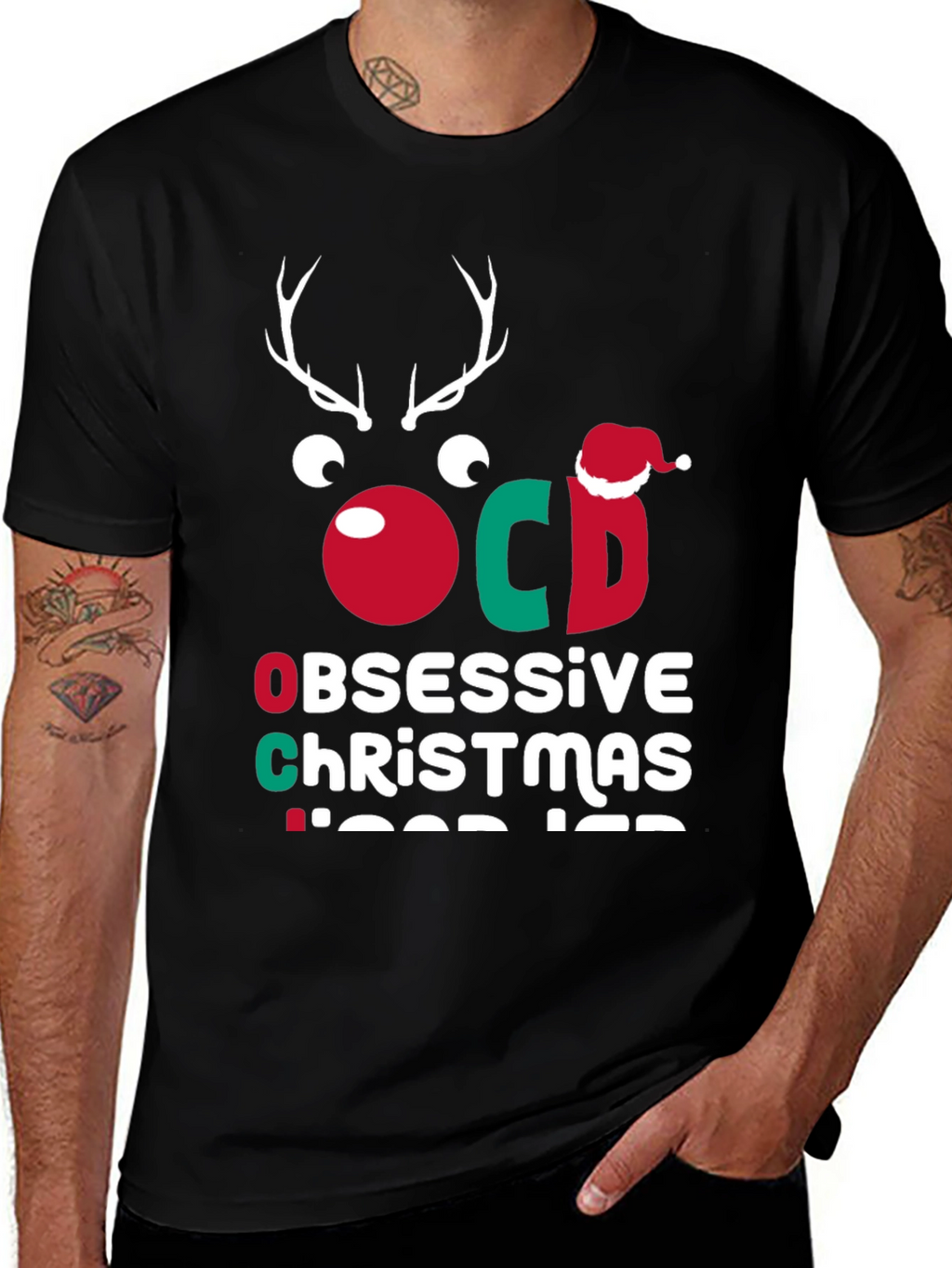 OCD Obsessive Christmas Disorder Funny Tee