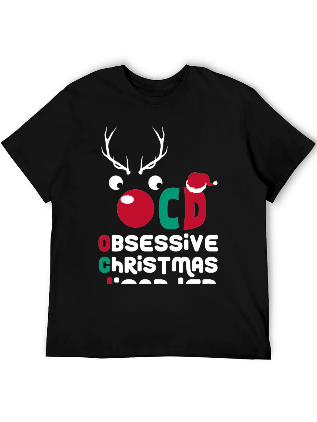 OCD Obsessive Christmas Disorder Funny Tee