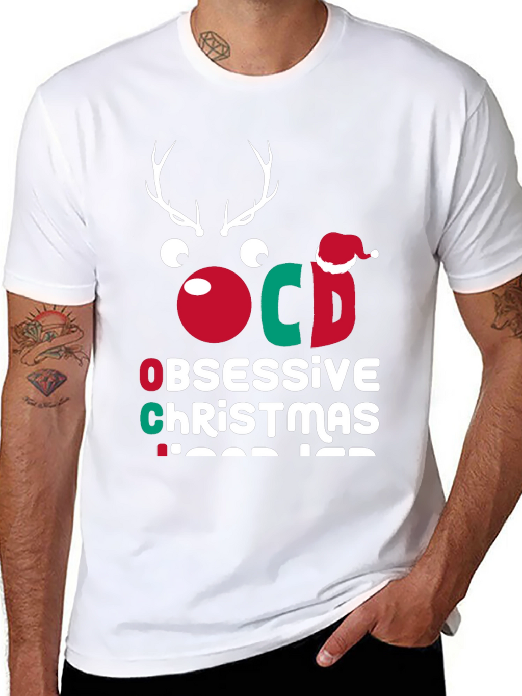 OCD Obsessive Christmas Disorder Funny Tee
