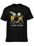 I Destroy The Silence Drum Set Graphic Tee