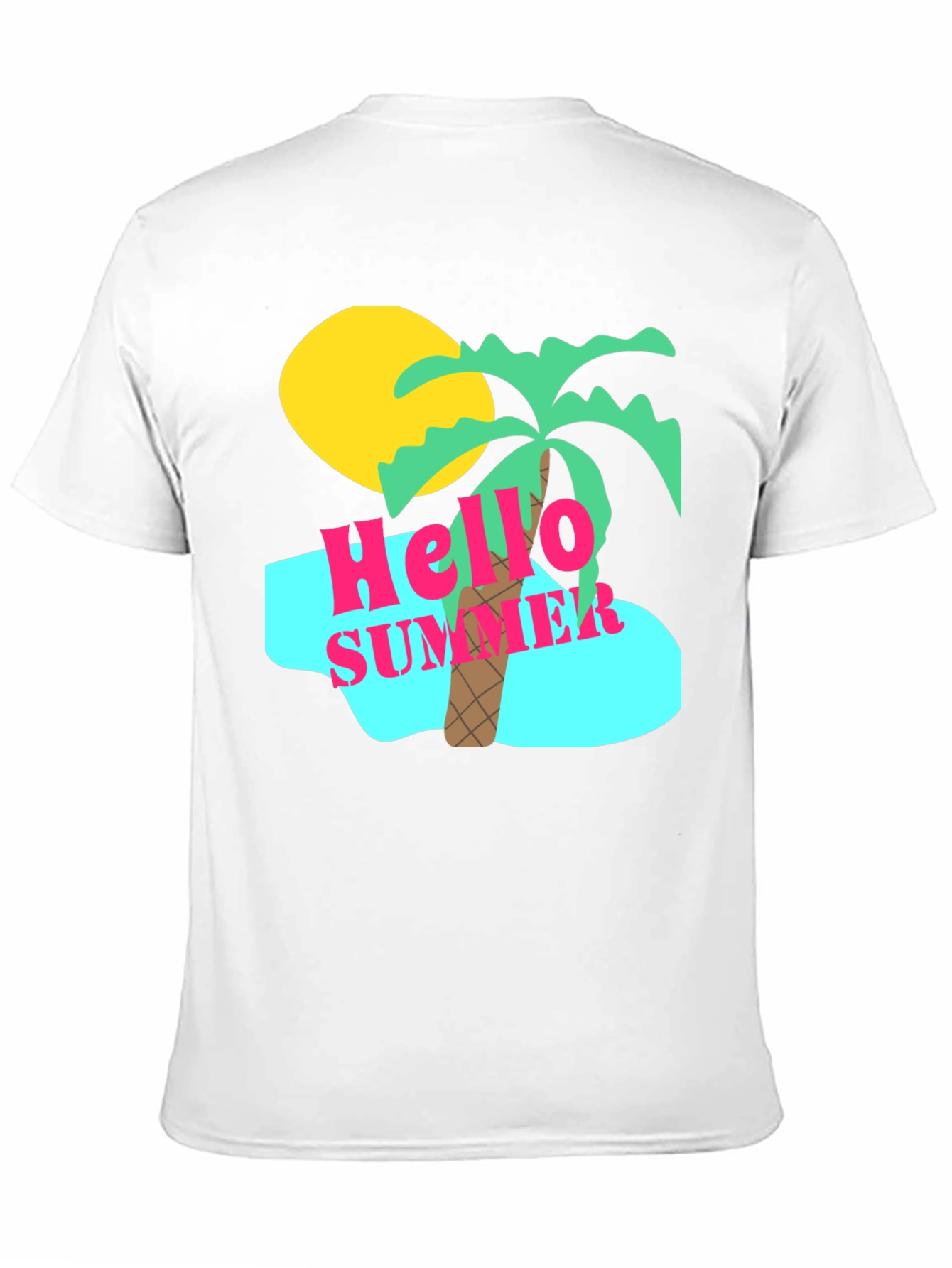 Hello Summer Graphic Tee - Beach Vibes T-Shirt