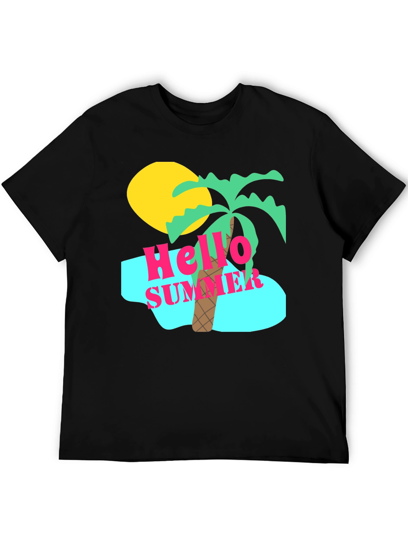 Hello Summer Graphic Tee - Beach Vibes T-Shirt