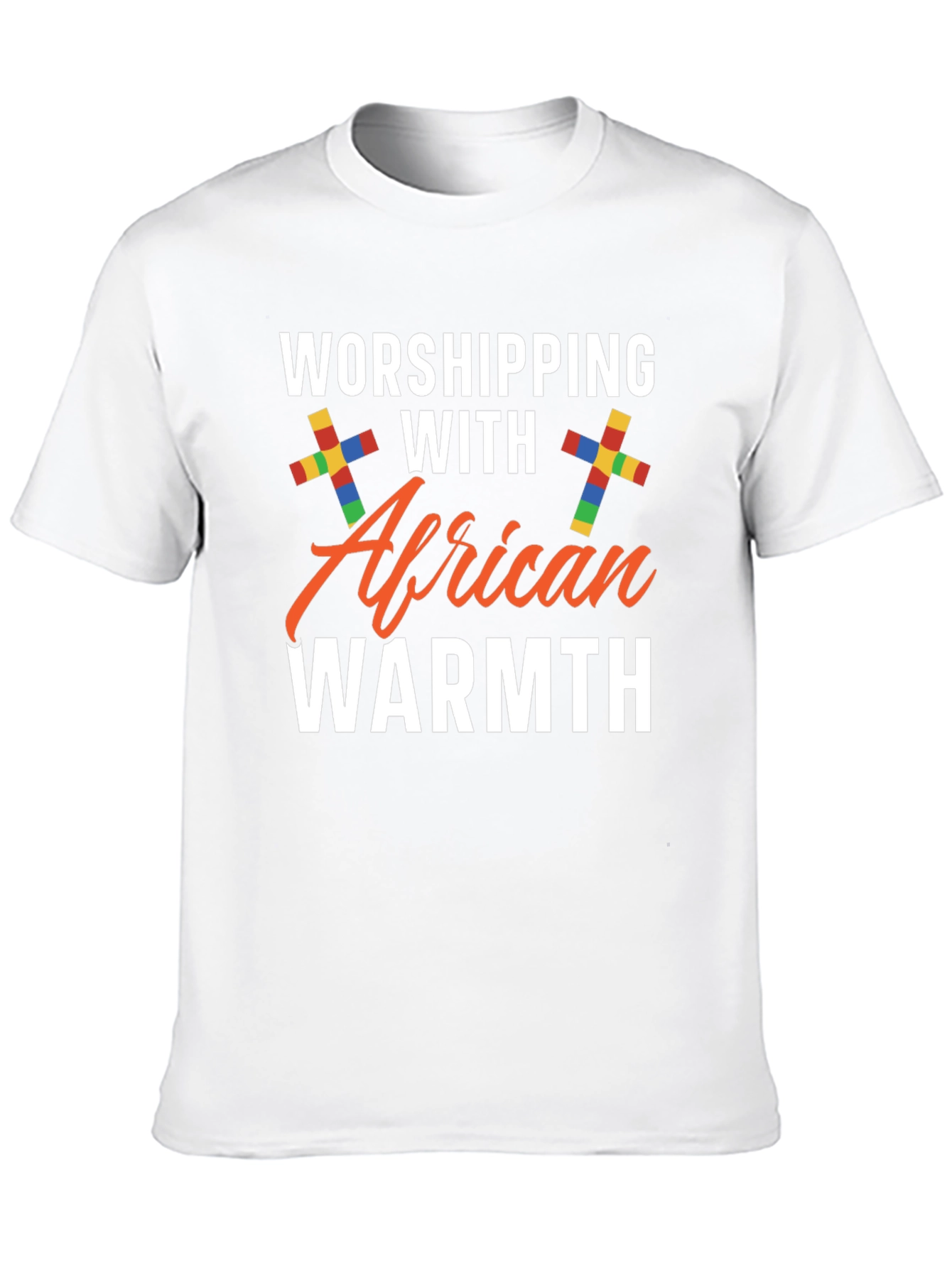 Worshipping with African Warmth Black T-Shirt