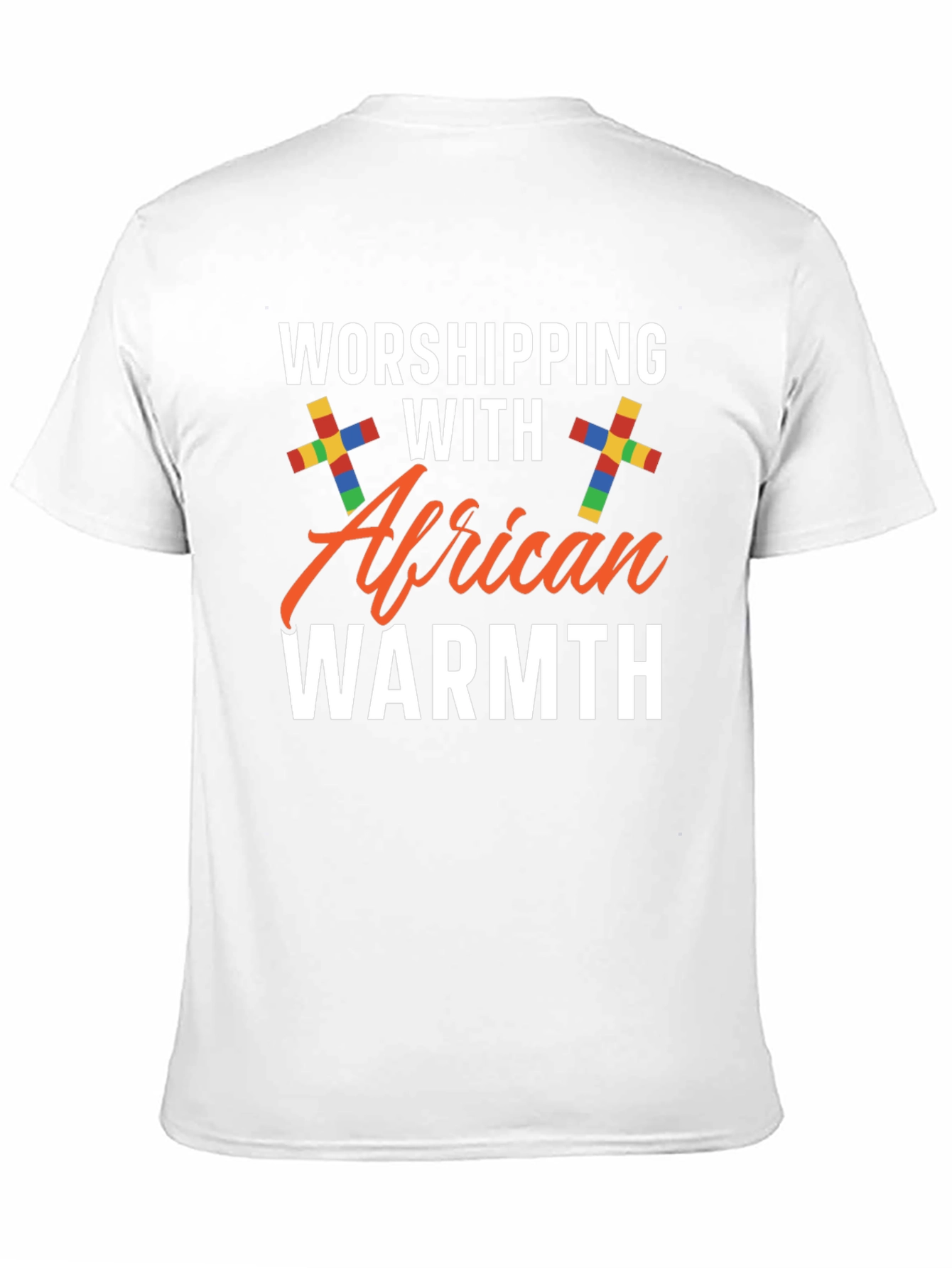 Worshipping with African Warmth Black T-Shirt