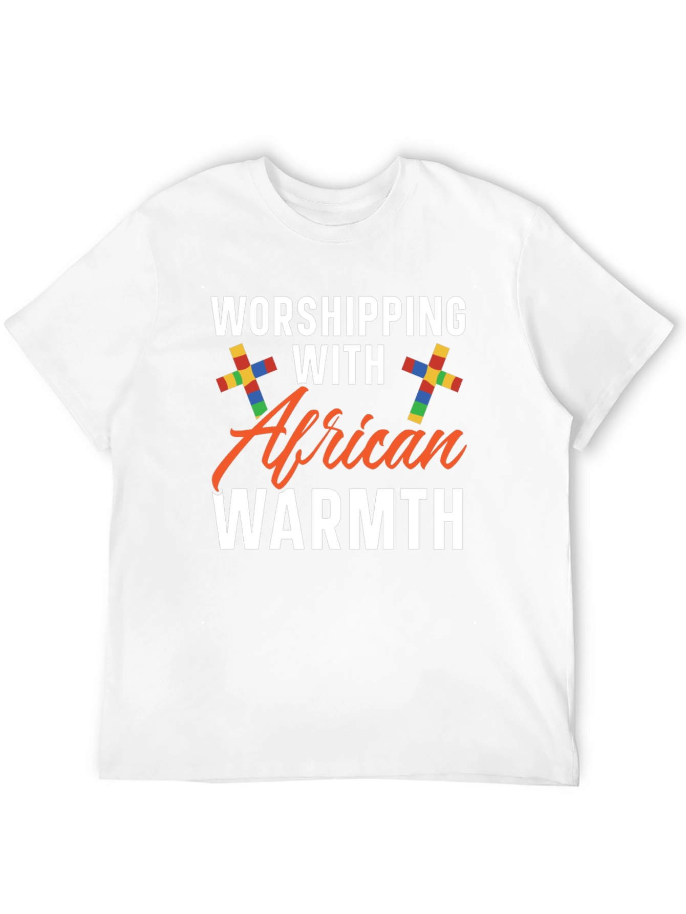 Worshipping with African Warmth Black T-Shirt