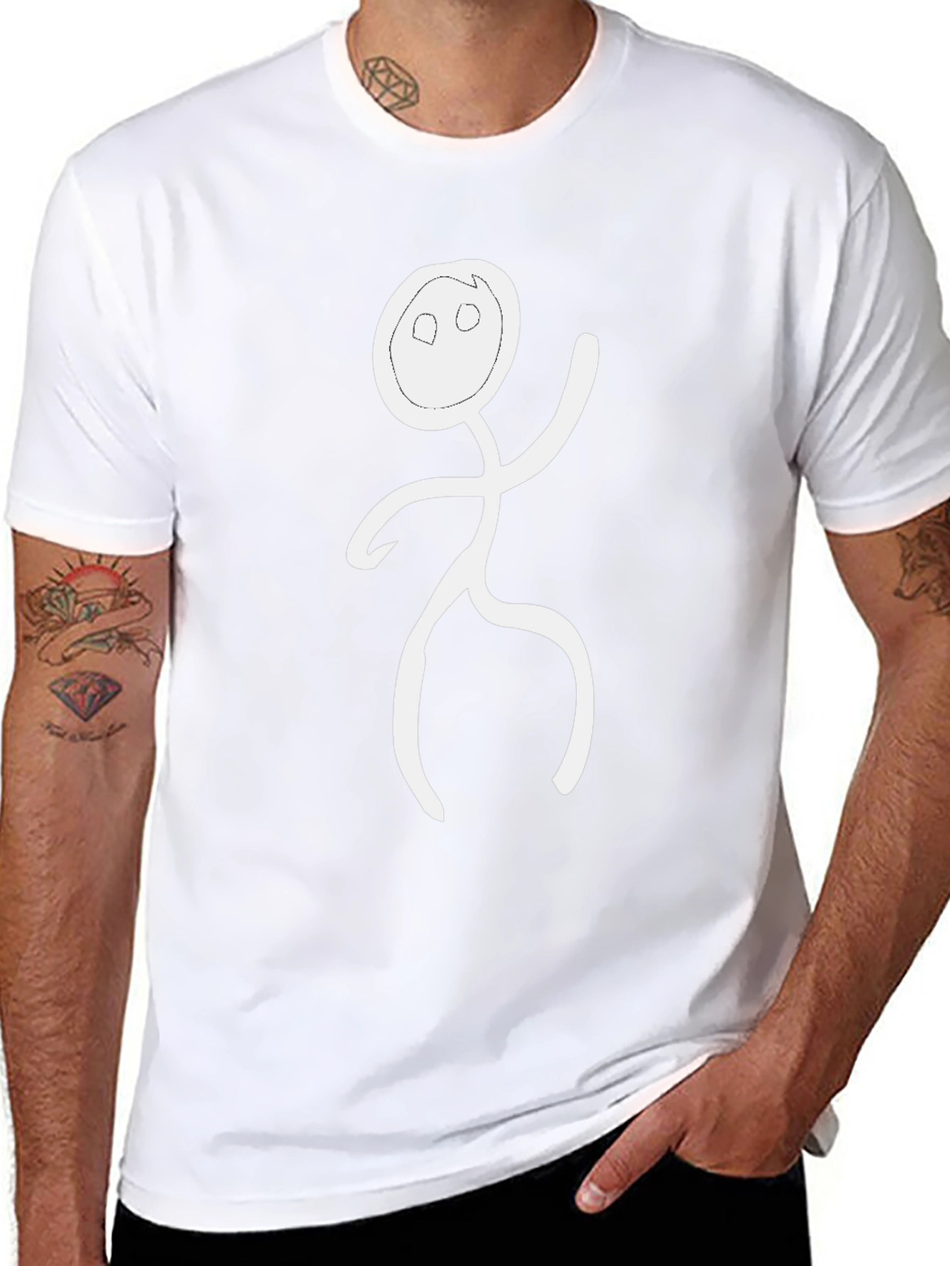 Funny Stick Figure Graphic T-Shirt