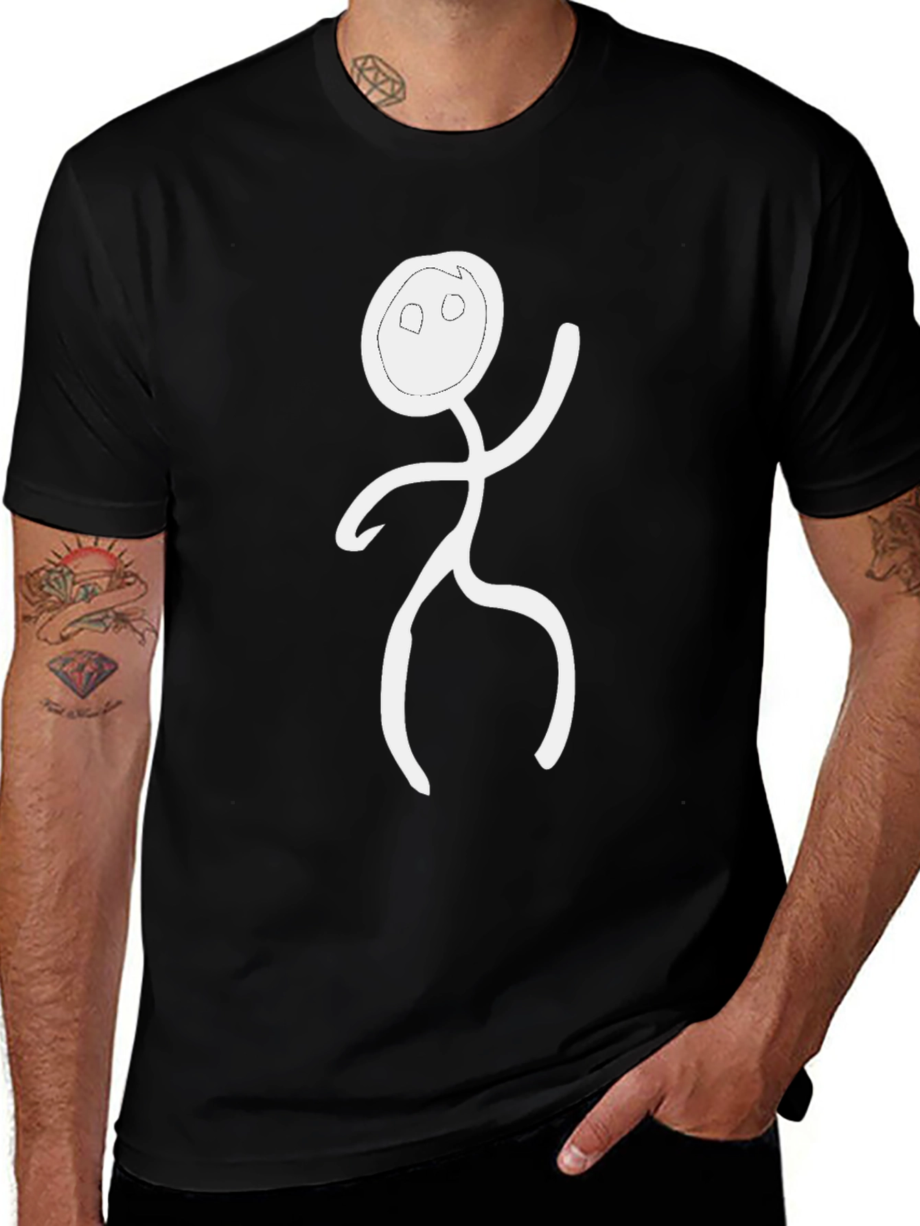 Funny Stick Figure Graphic T-Shirt