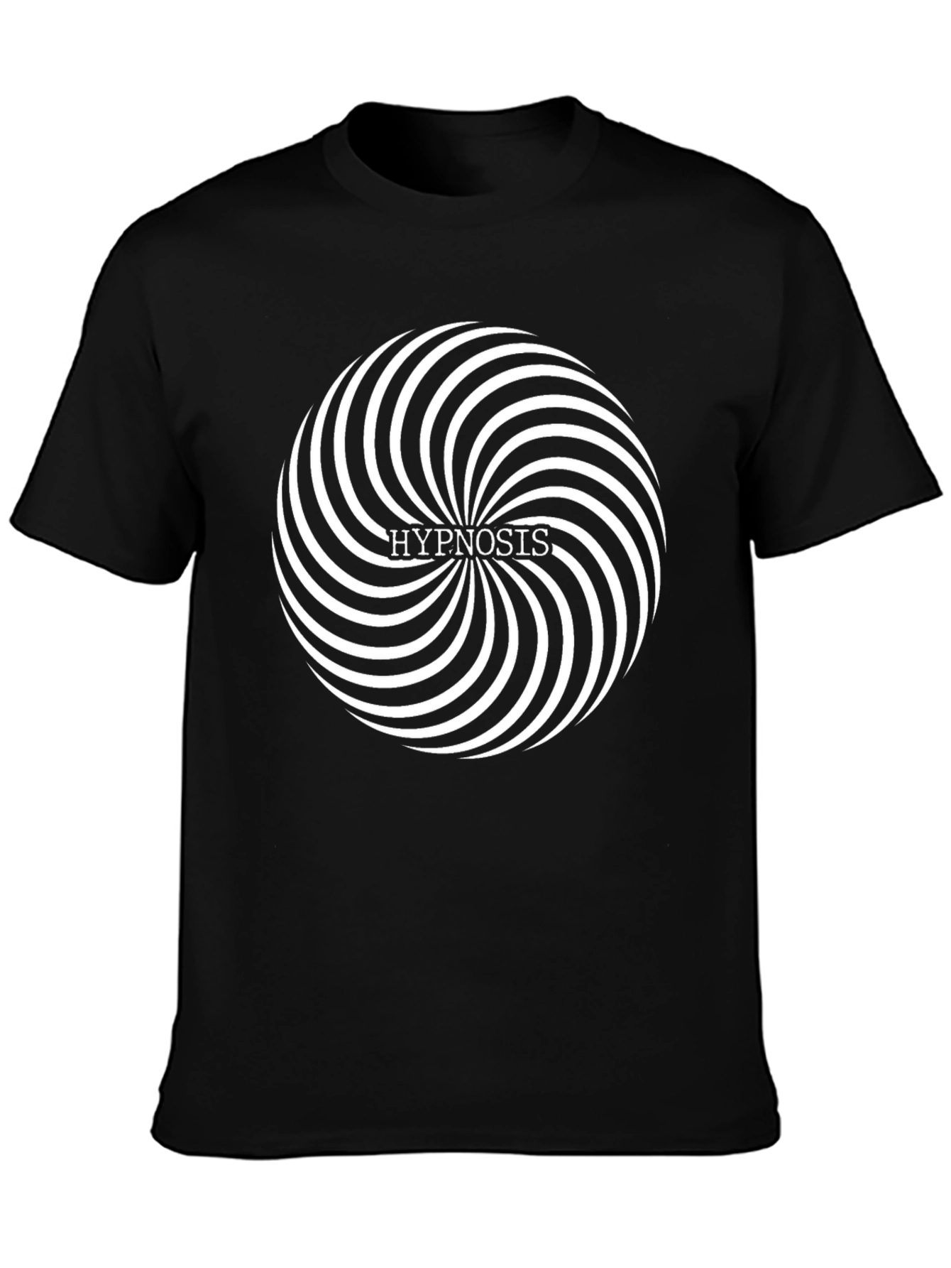 Hypnosis Spiral Graphic T-Shirt - Black