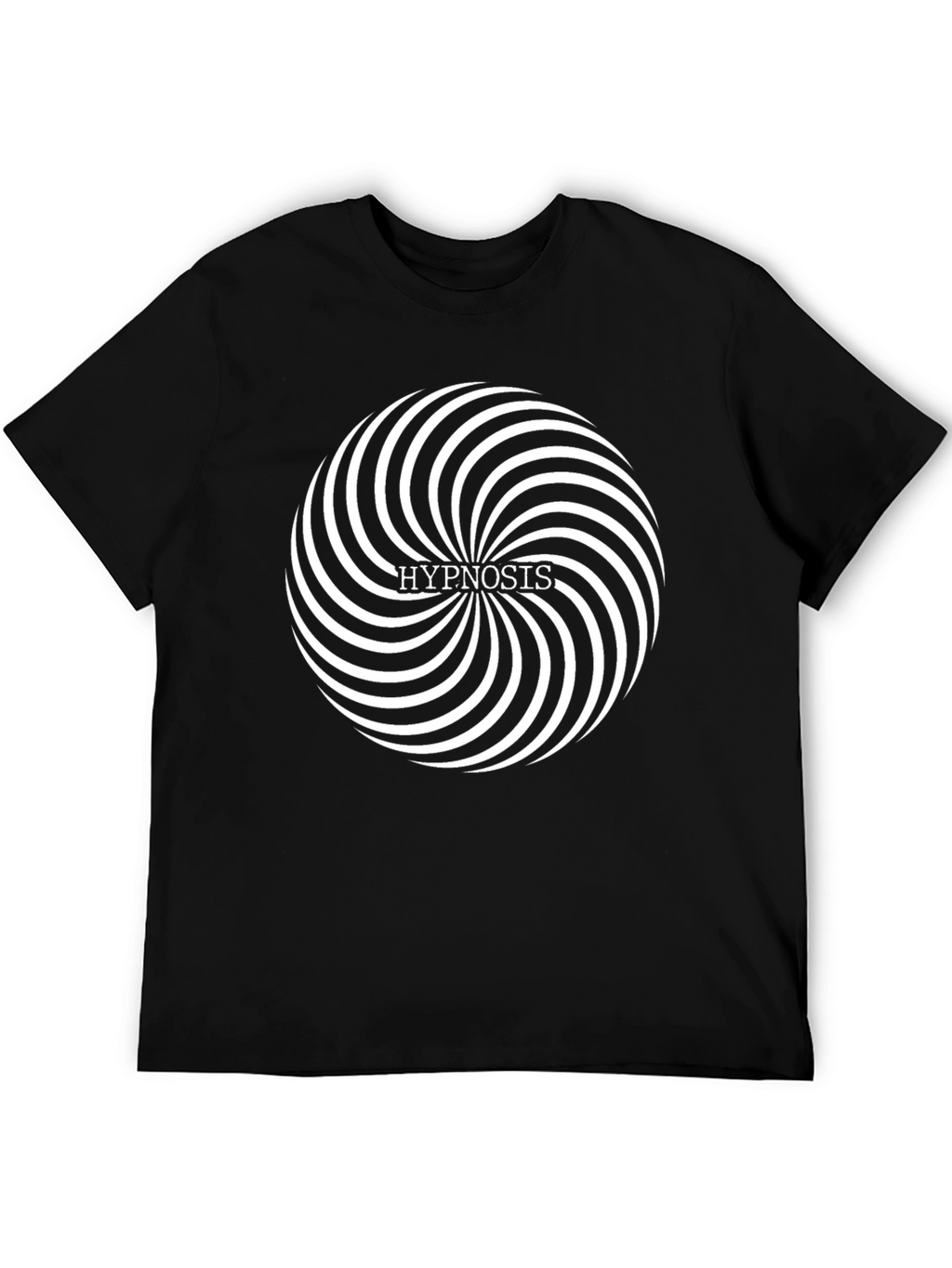 Hypnosis Spiral Graphic T-Shirt - Black