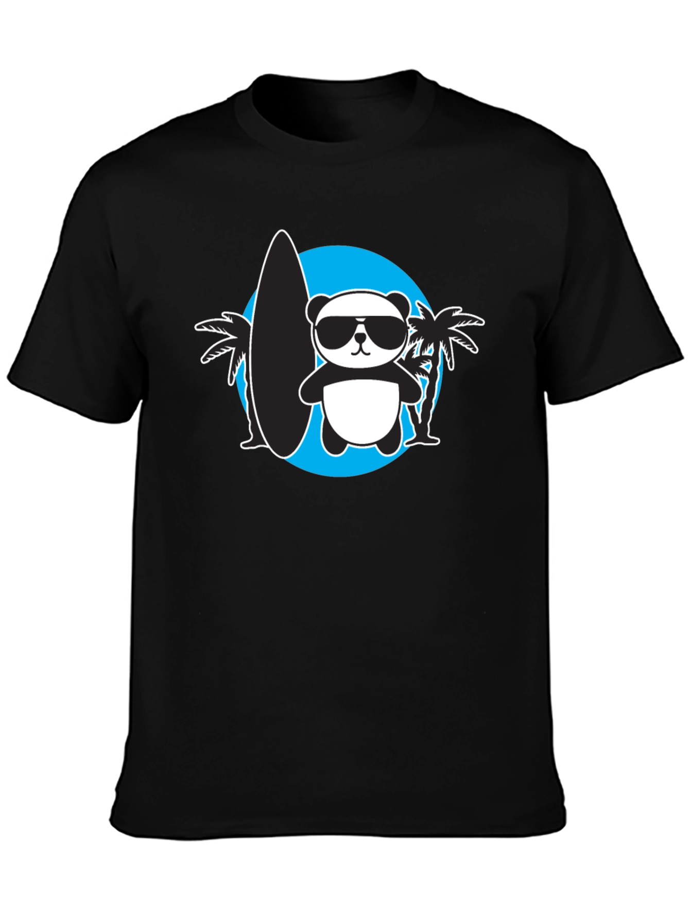Cool Panda Surfer Graphic Tee