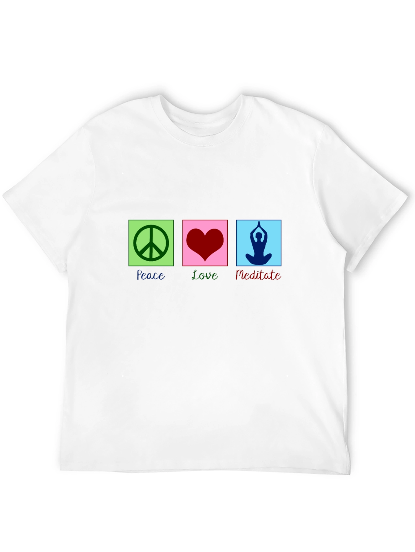 Peace Love Meditate Graphic T-Shirt