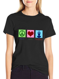 Peace Love Meditate Graphic T-Shirt