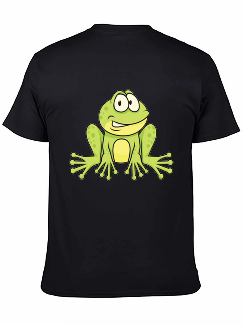 Frog Graphic Black T-Shirt - Fun Cartoon Design