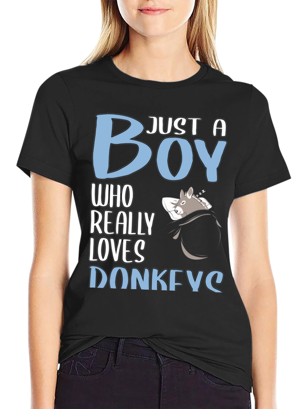 Just a Boy Who Really Loves Donkeys T-Shirt