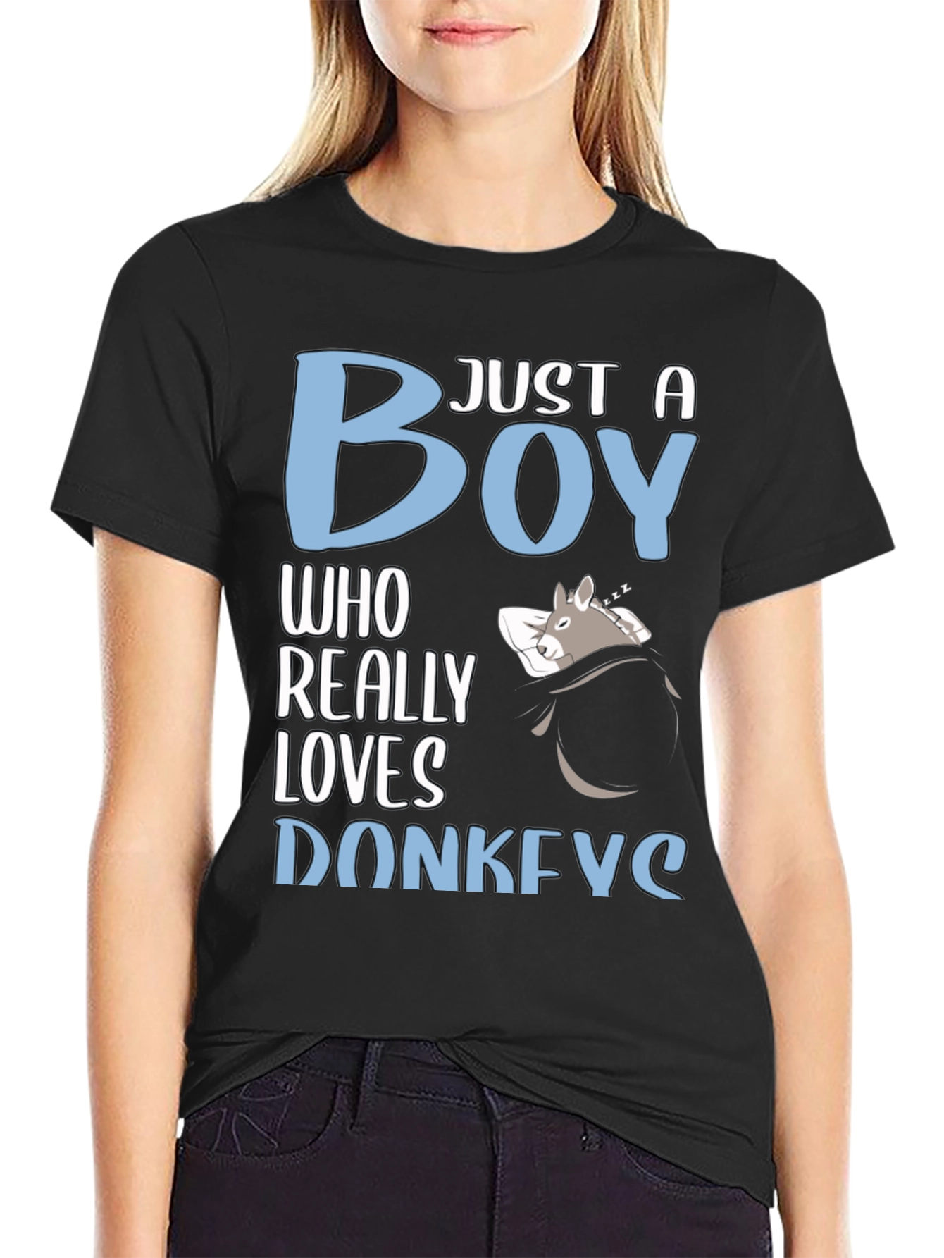 Just a Boy Who Really Loves Donkeys T-Shirt