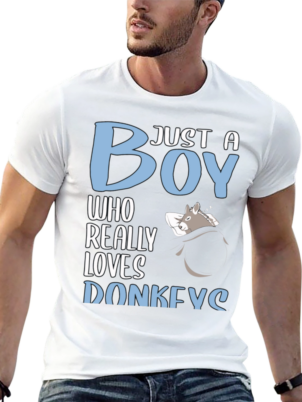 Just a Boy Who Really Loves Donkeys T-Shirt
