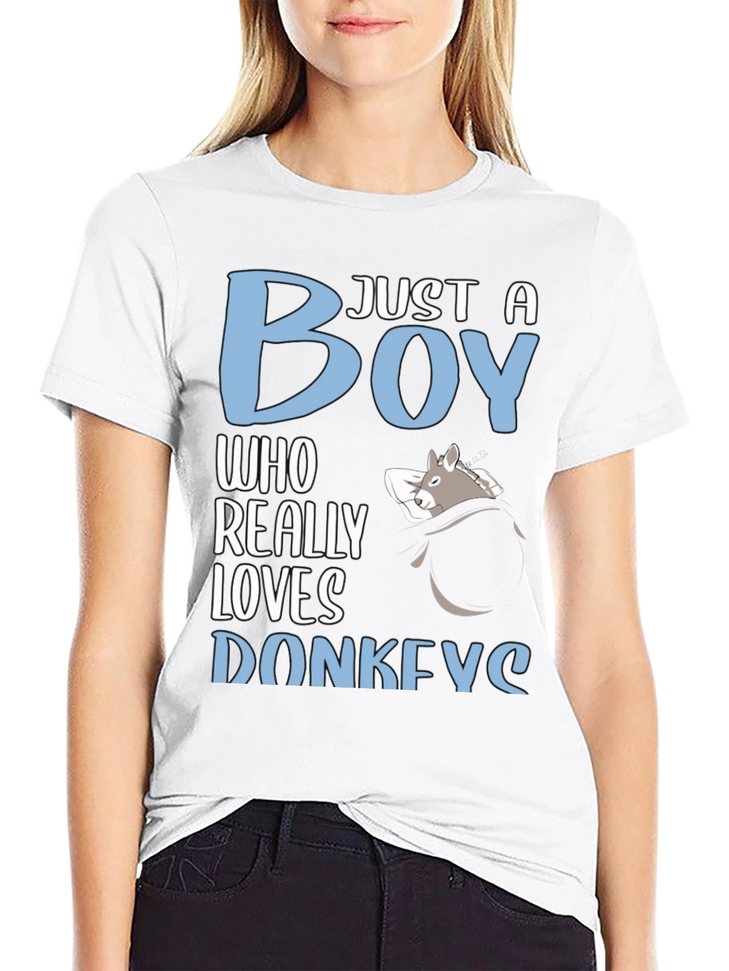 Just a Boy Who Really Loves Donkeys T-Shirt