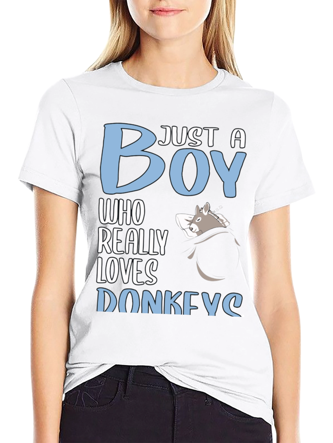 Just a Boy Who Really Loves Donkeys T-Shirt