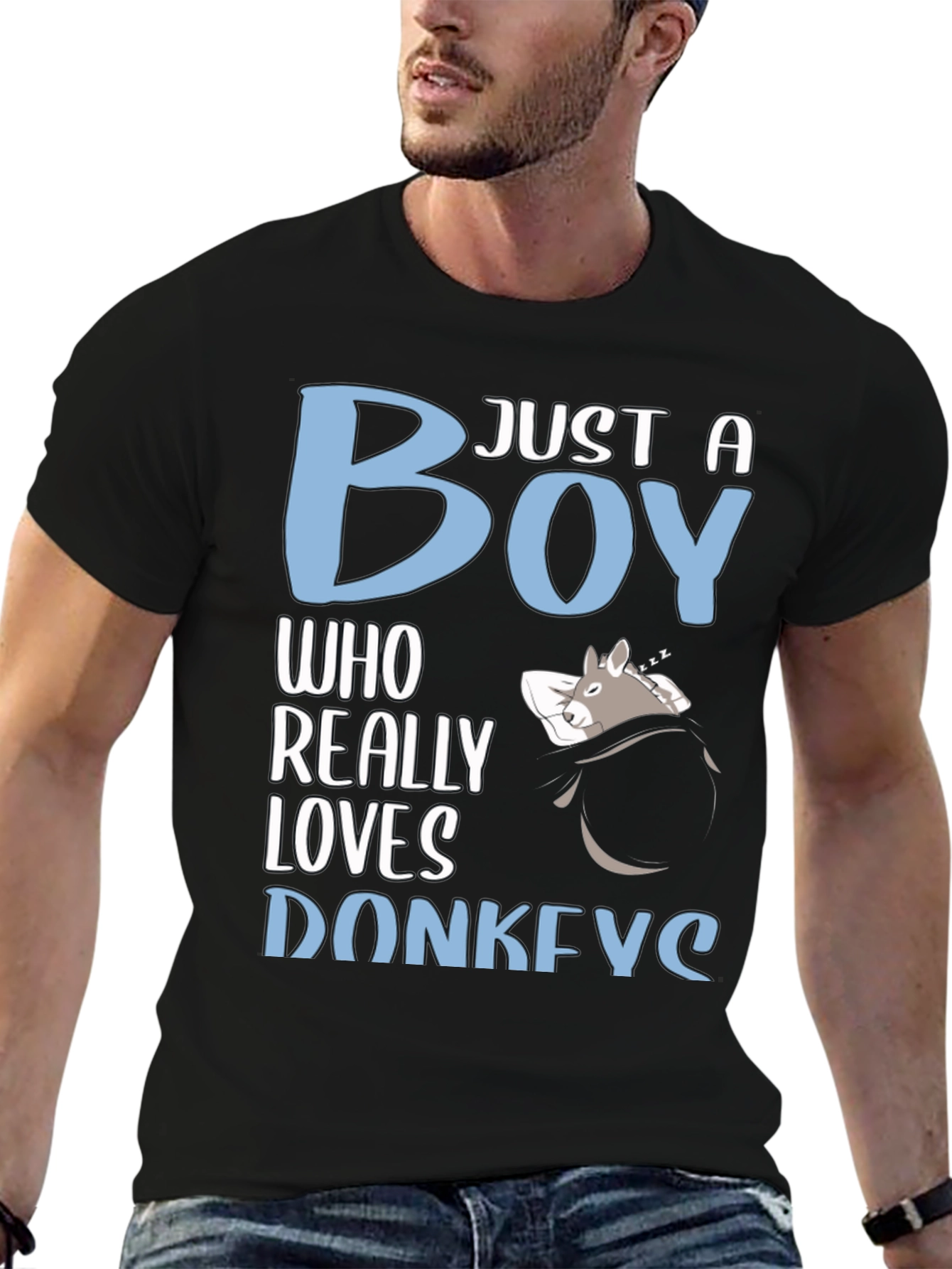 Just a Boy Who Really Loves Donkeys T-Shirt