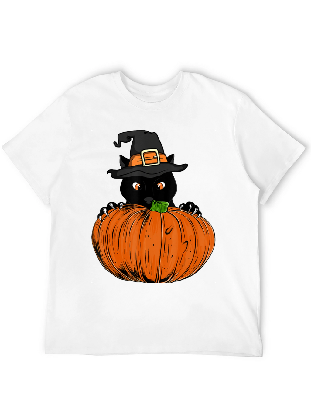 Halloween Black Cat Pumpkin T-Shirt
