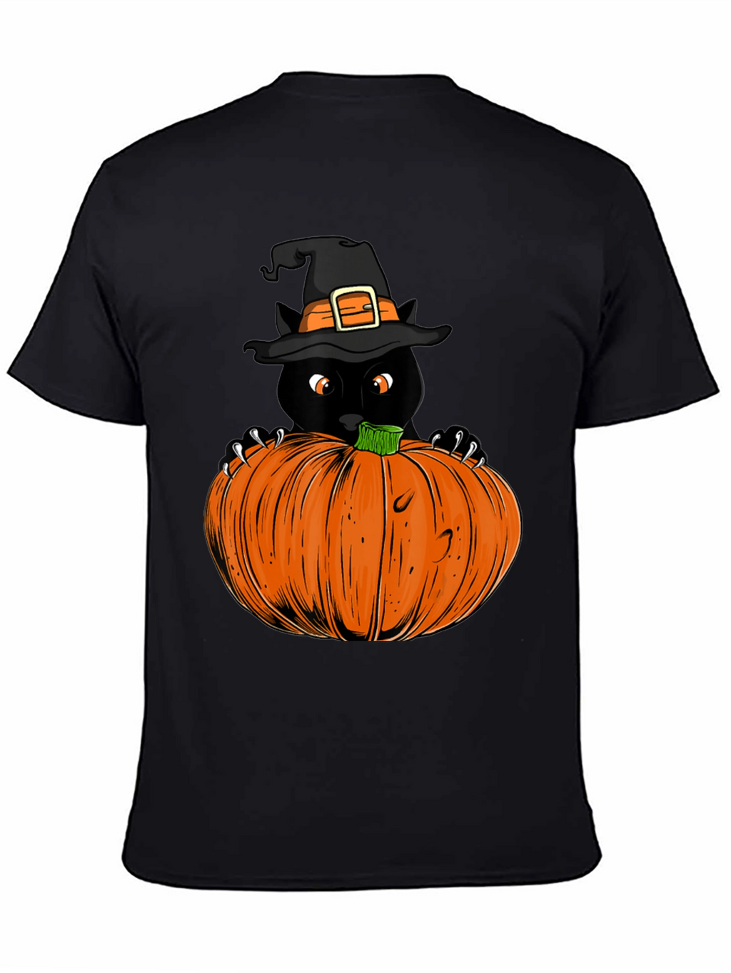 Halloween Black Cat Pumpkin T-Shirt