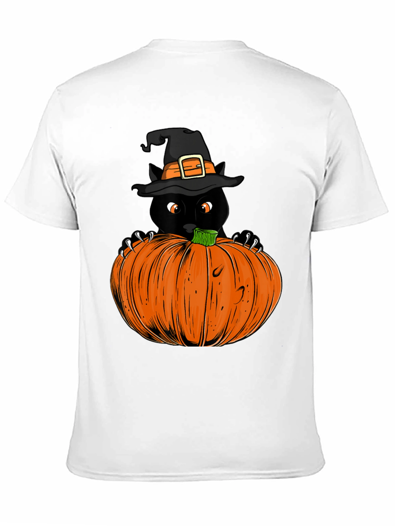 Halloween Black Cat Pumpkin T-Shirt