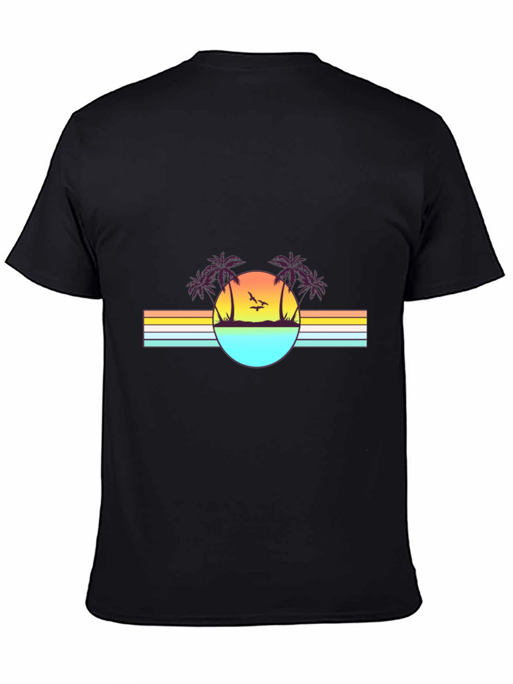 Retro Sunset Palm Tree Graphic Tee