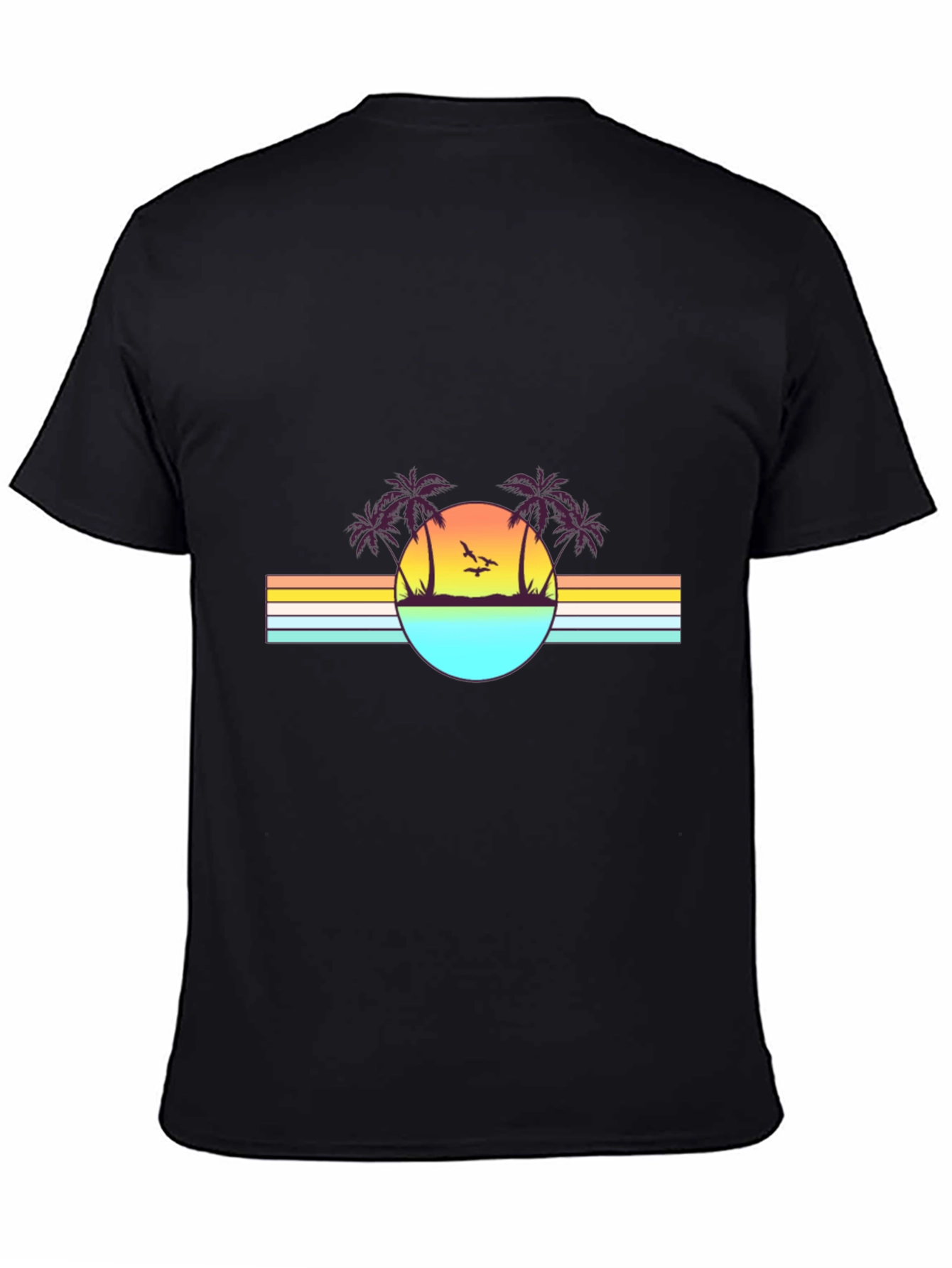 Retro Sunset Palm Tree Graphic Tee
