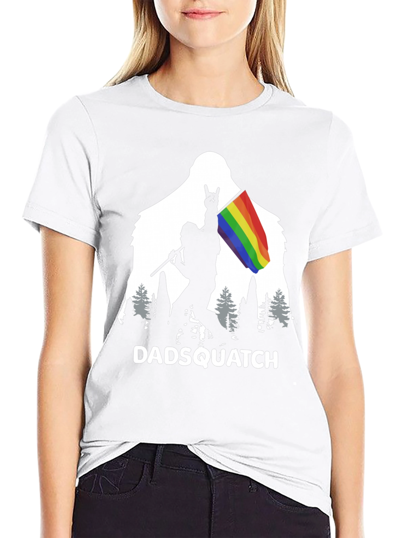 DADSQUATCH Tee - Bigfoot Rainbow Pride!