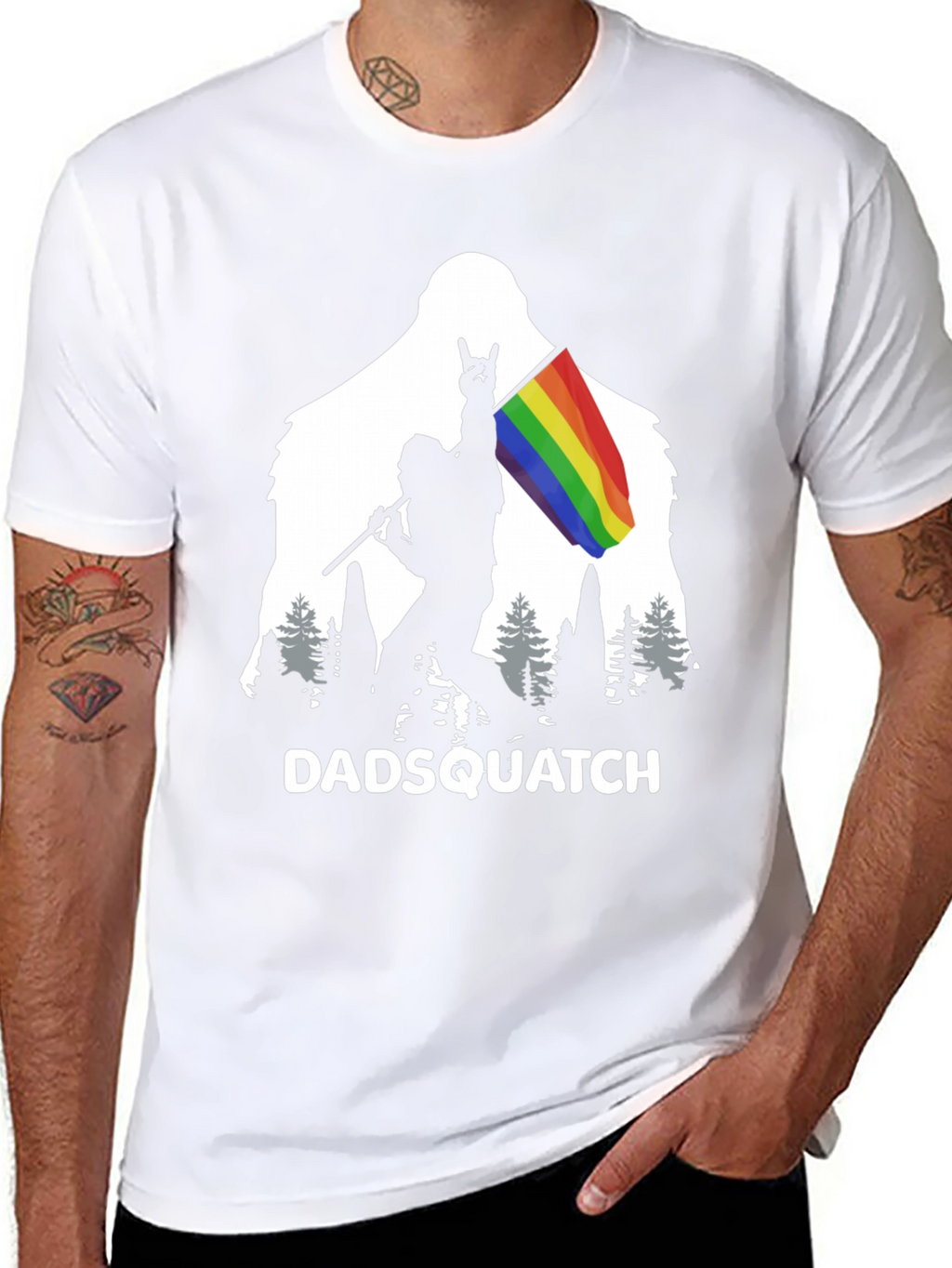 DADSQUATCH Tee - Bigfoot Rainbow Pride!