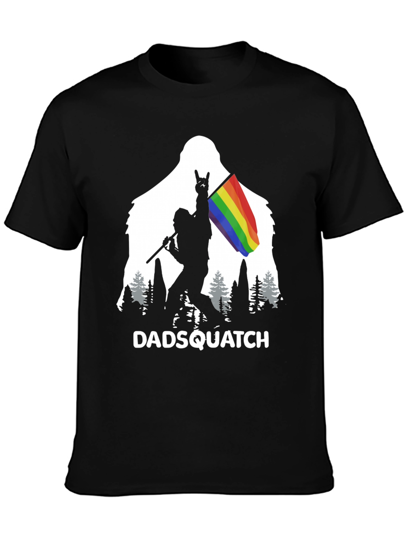 DADSQUATCH Tee - Bigfoot Rainbow Pride!