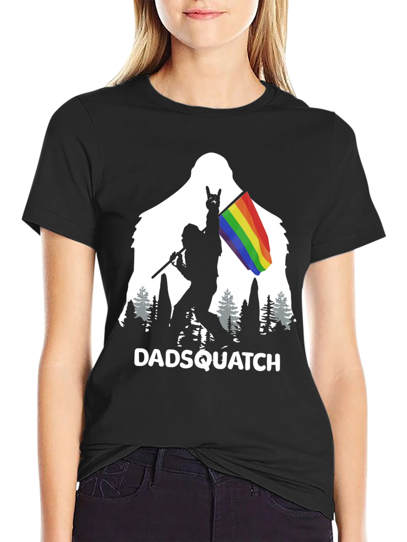 DADSQUATCH Tee - Bigfoot Rainbow Pride!