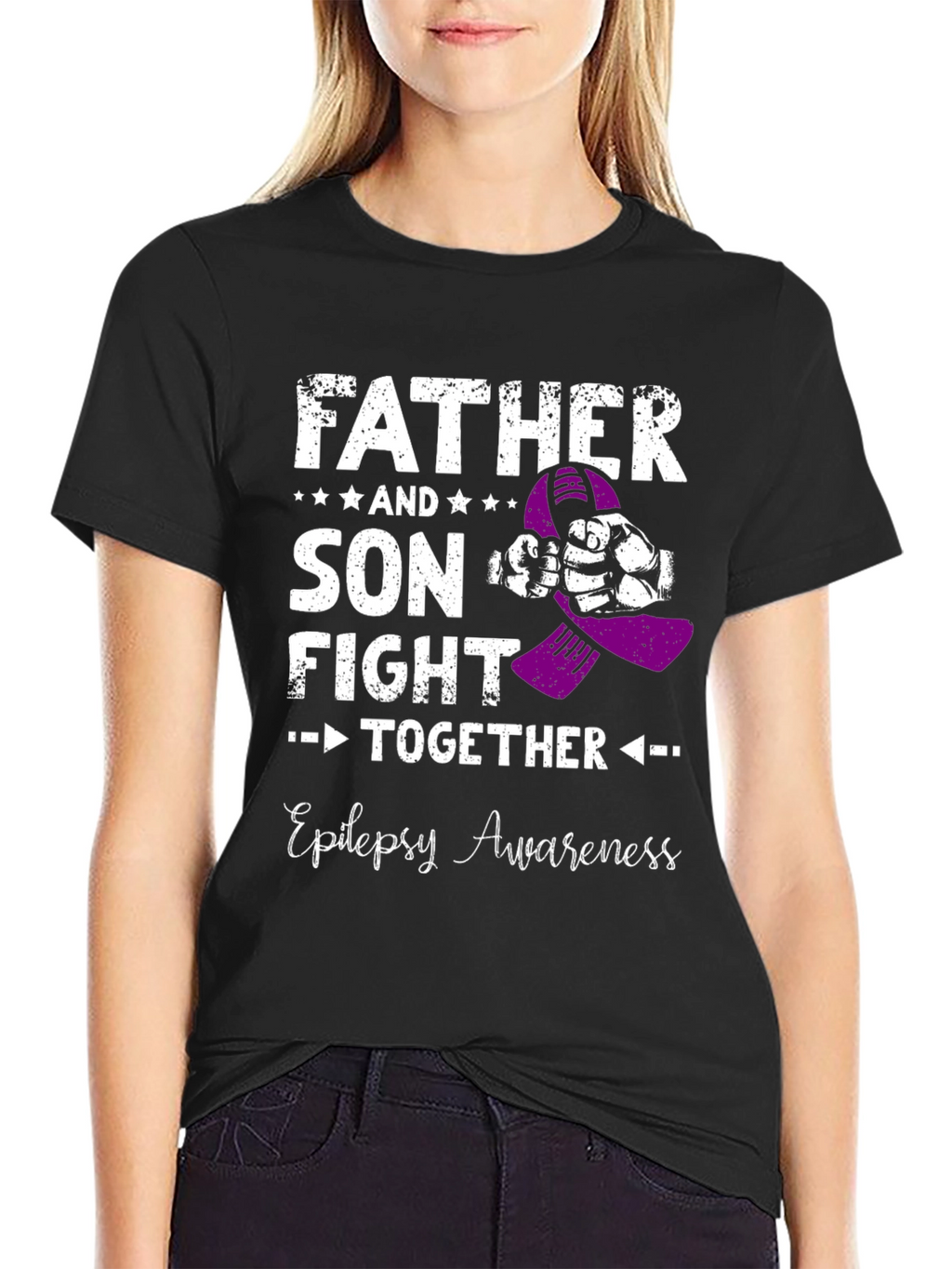 Father and Son Epilepsy Awareness T-Shirt