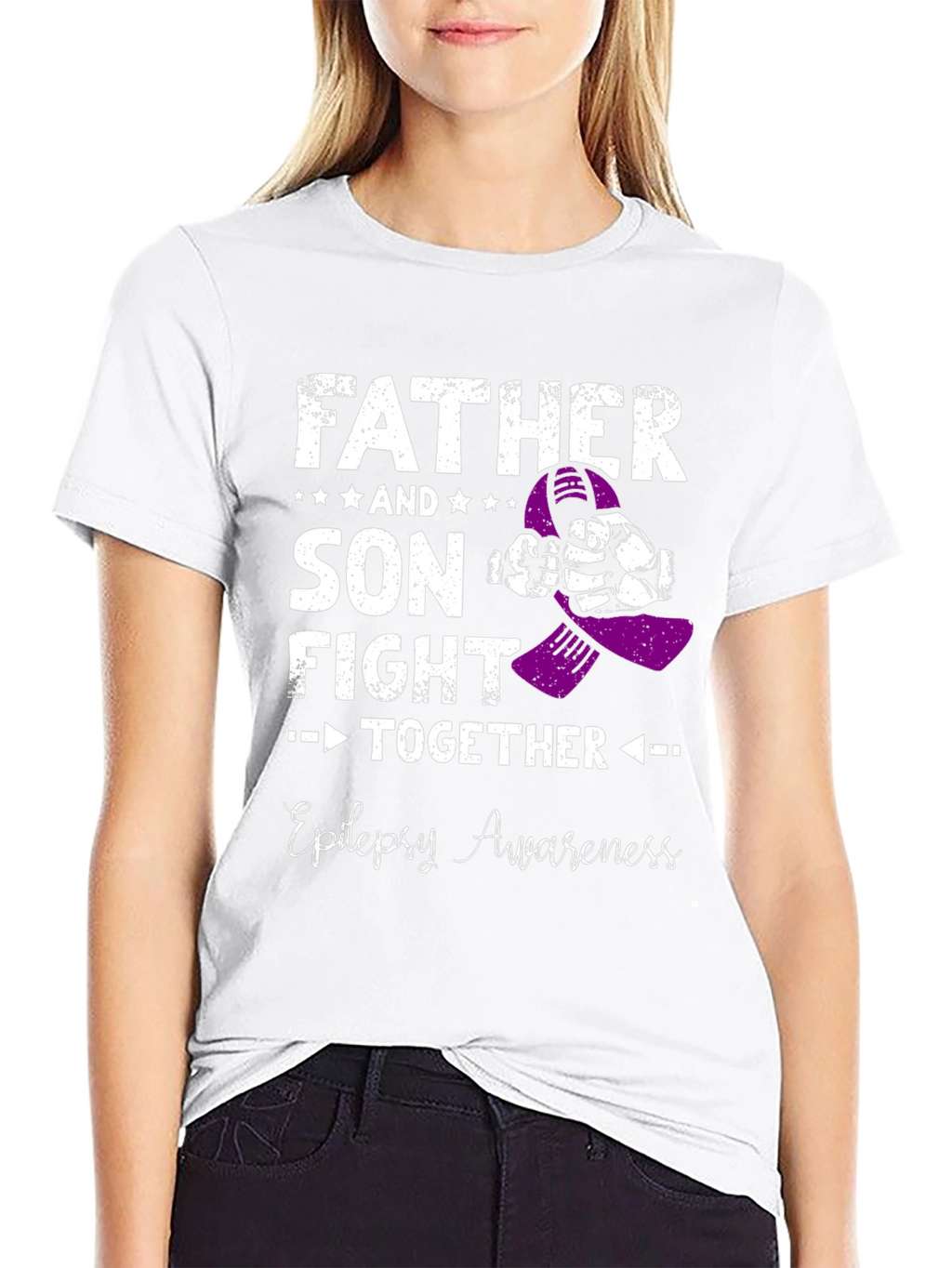 Father and Son Epilepsy Awareness T-Shirt