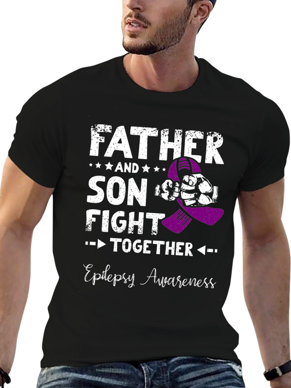 Father and Son Epilepsy Awareness T-Shirt