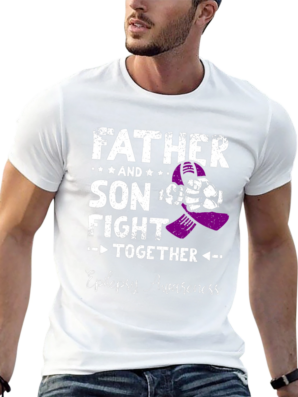 Father and Son Epilepsy Awareness T-Shirt